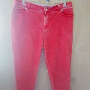 Chico's Platinum Denim capris in unique Plus size 2.5